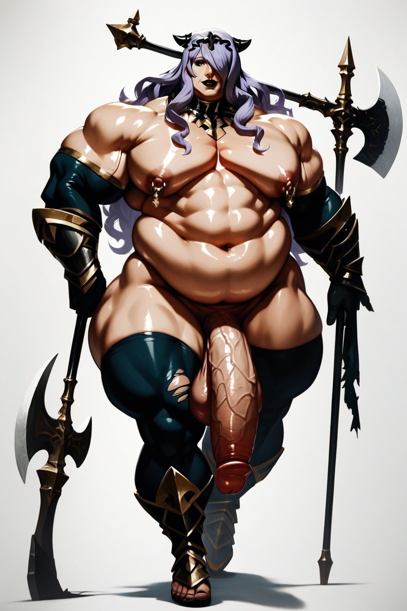 Holding Axe, Broad Shoulders, Masculine Chest AI Gay Porn