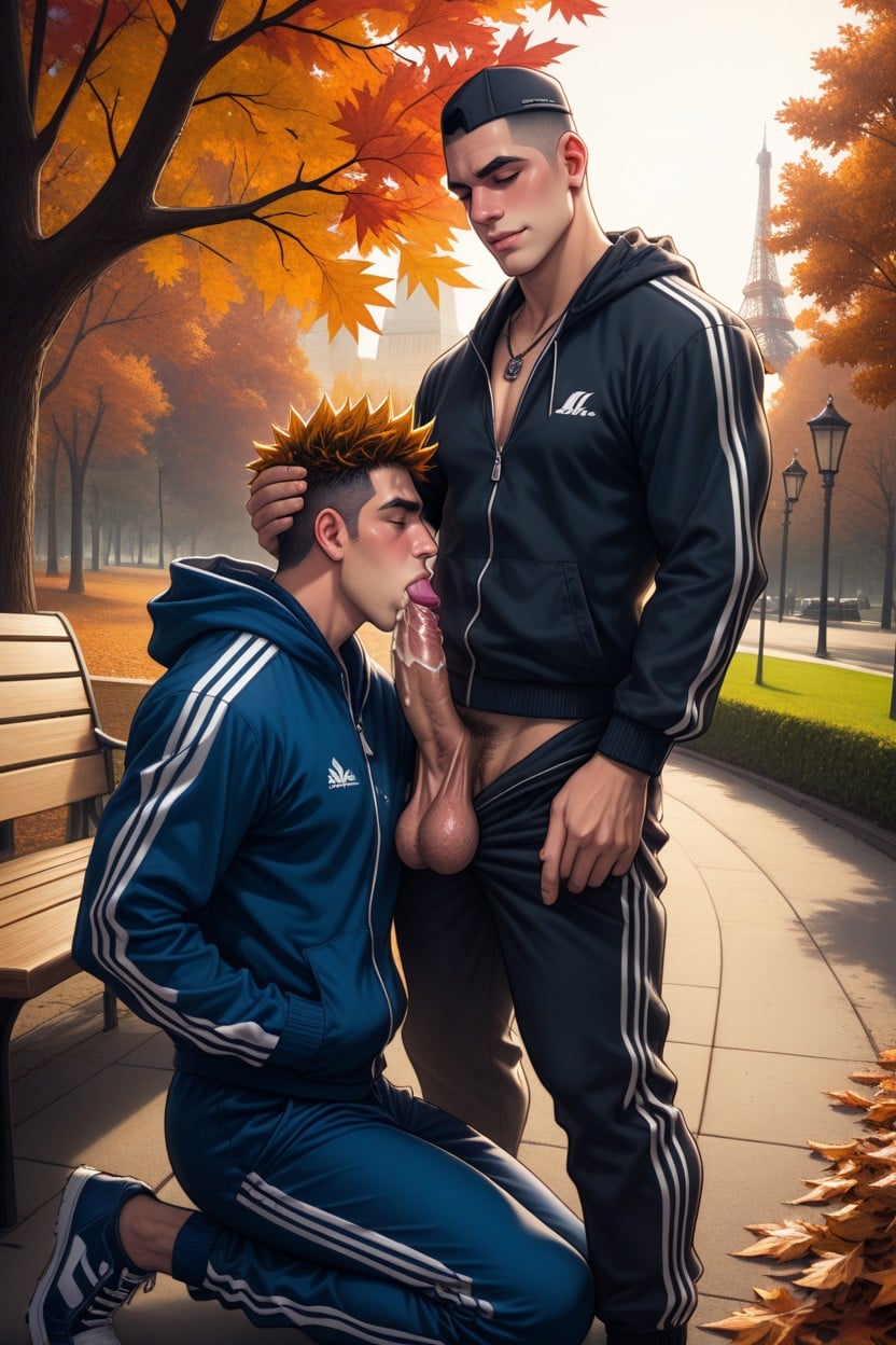 Deepthroat, Penis Sneaking Out, Open Clothes AI Gay Porn