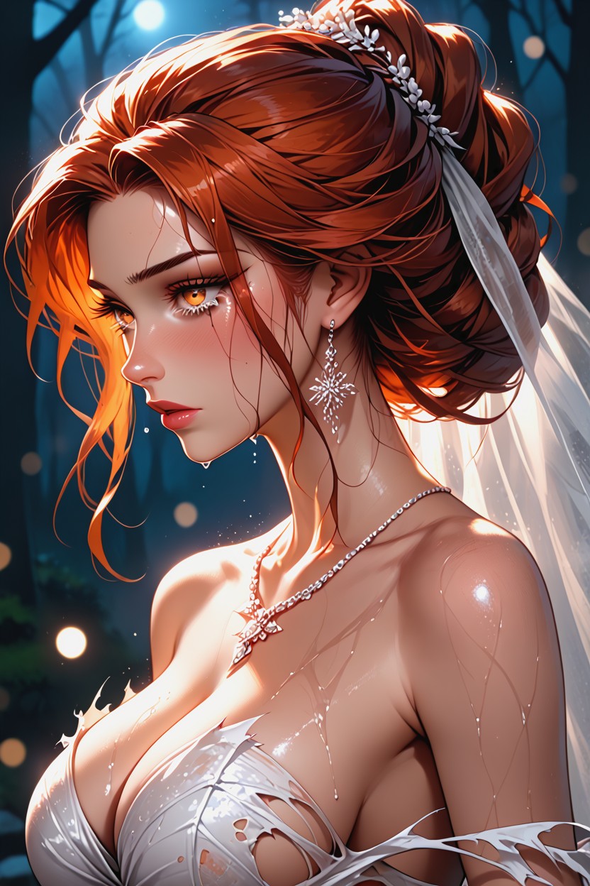 Night, Bokeh, Torn Hentai IA
