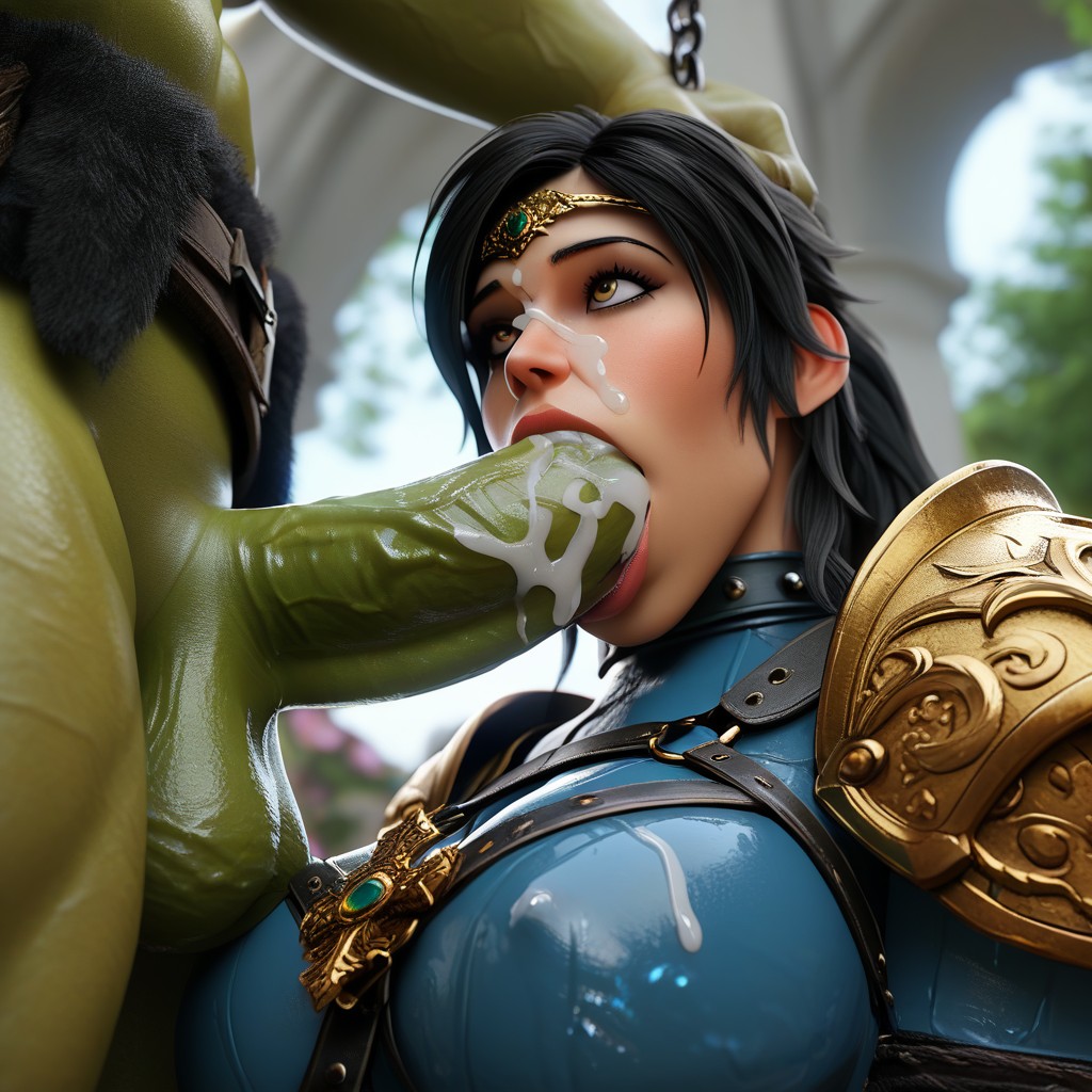 Thigh Plate, Male Orc, Ahegao AI Porn