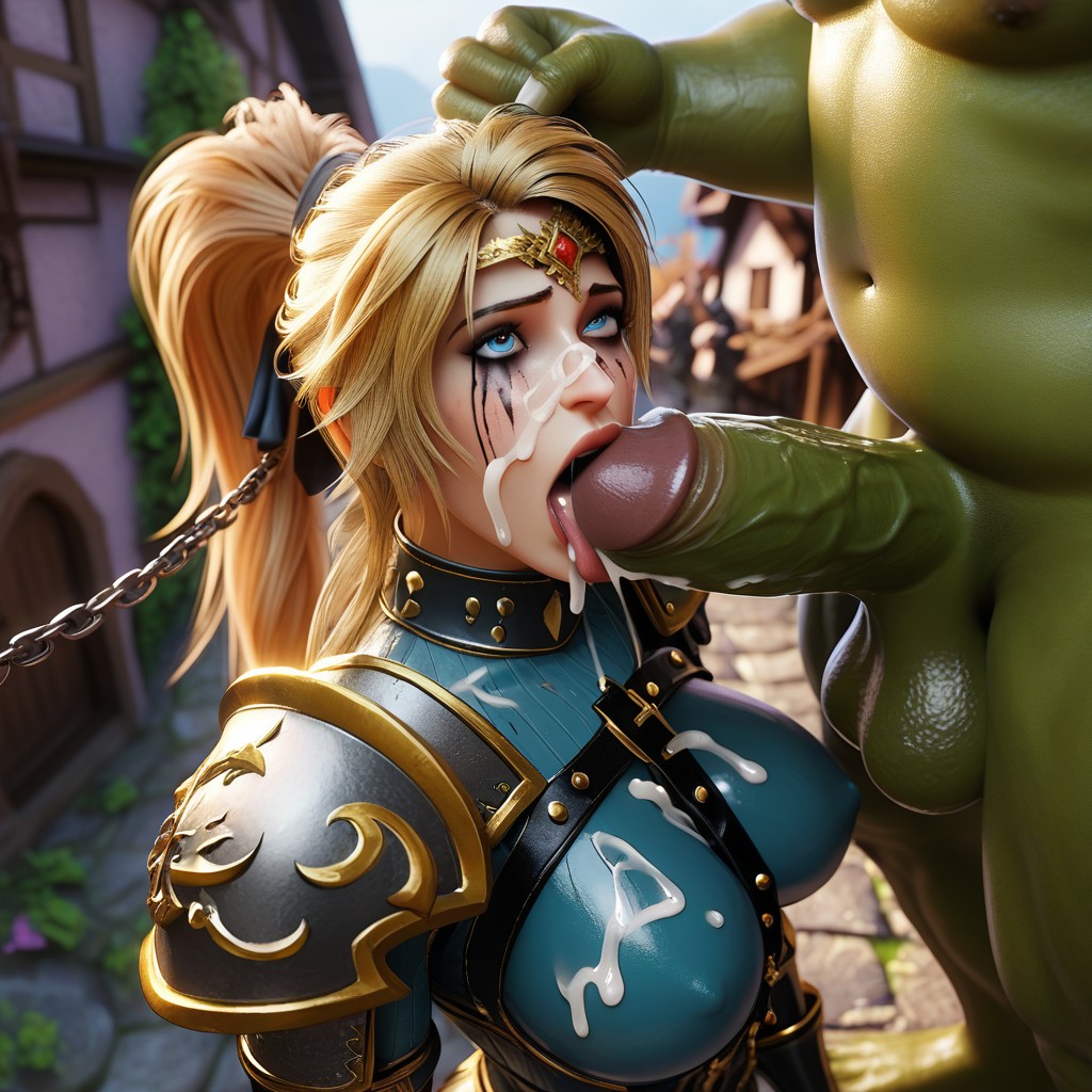 Cross Eyed, Cuffs, Hair Pulling AI Porn