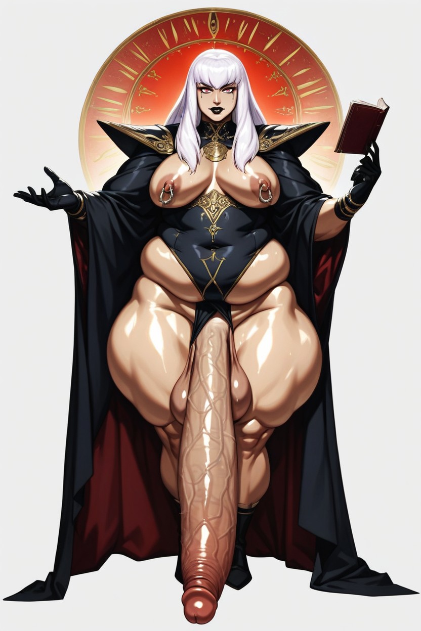Thick, Holding Book, Large Eyes AI Gay Porn