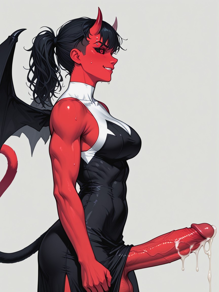 Cum On Penis, Sweaty, Cat Pose Hentai AI Porn