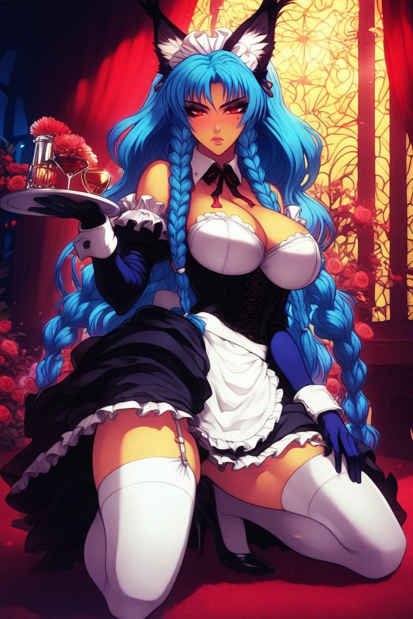 Maid Dress, Large Ass, Large Breasts AI Porn