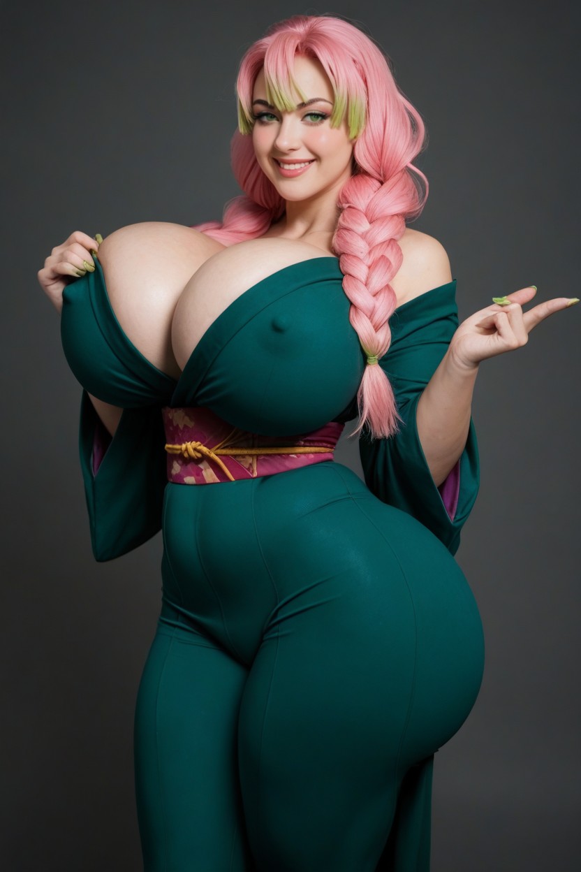 Hips Wider Than Shoulders, Bangs, Breasts Bigger Than Head AI Porn