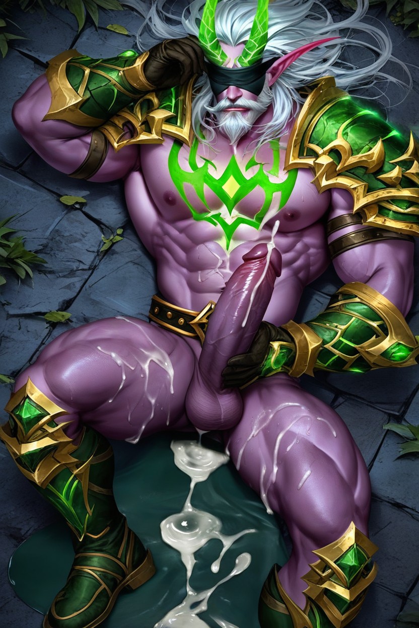 Green Eyes, Massive Amounts Of Cum, Blindfolded Eyes AI Gay Porn
