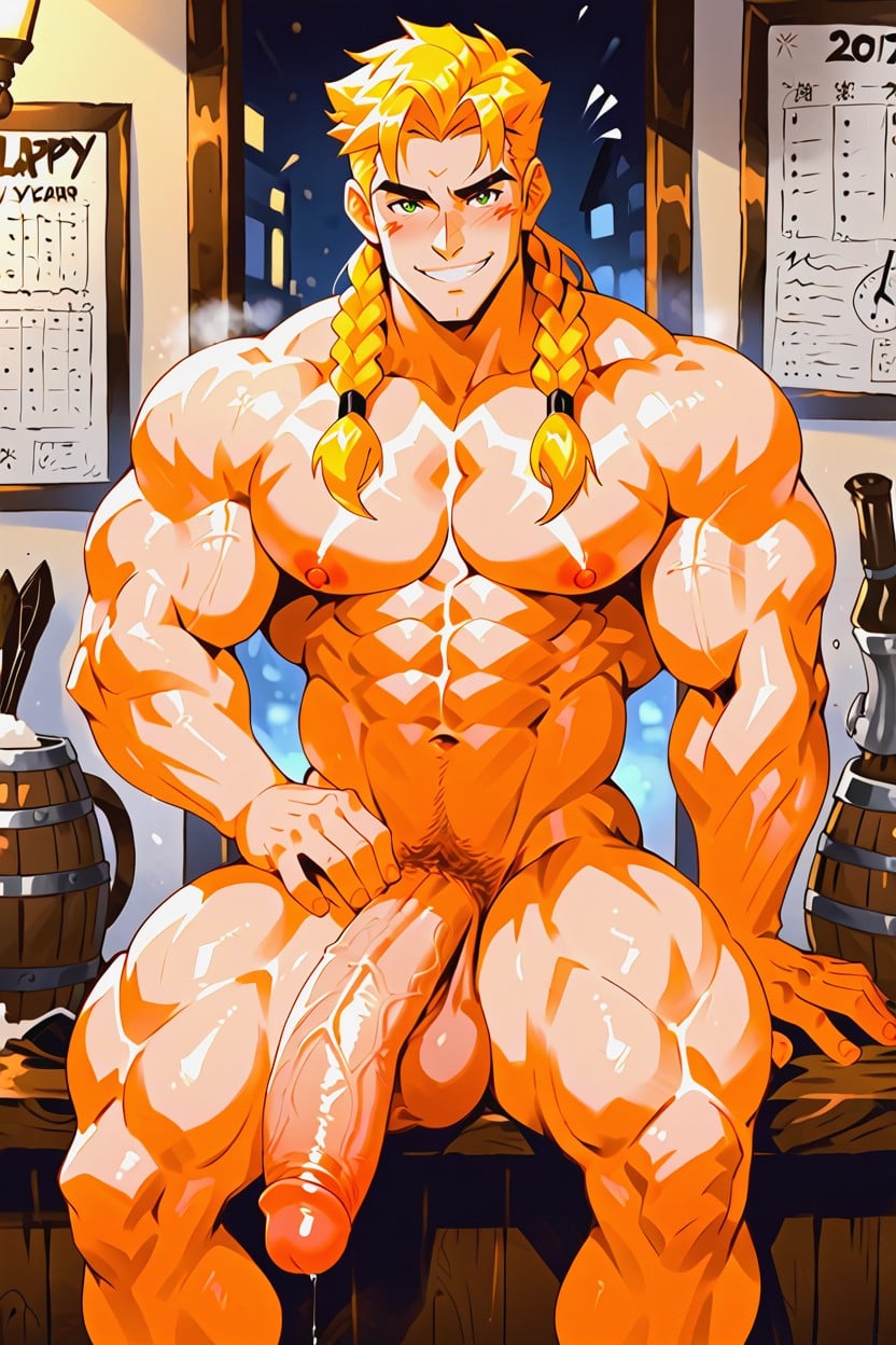 Impossibly Long Hyper Penis, 18+, Blushing Face AI Gay Porn