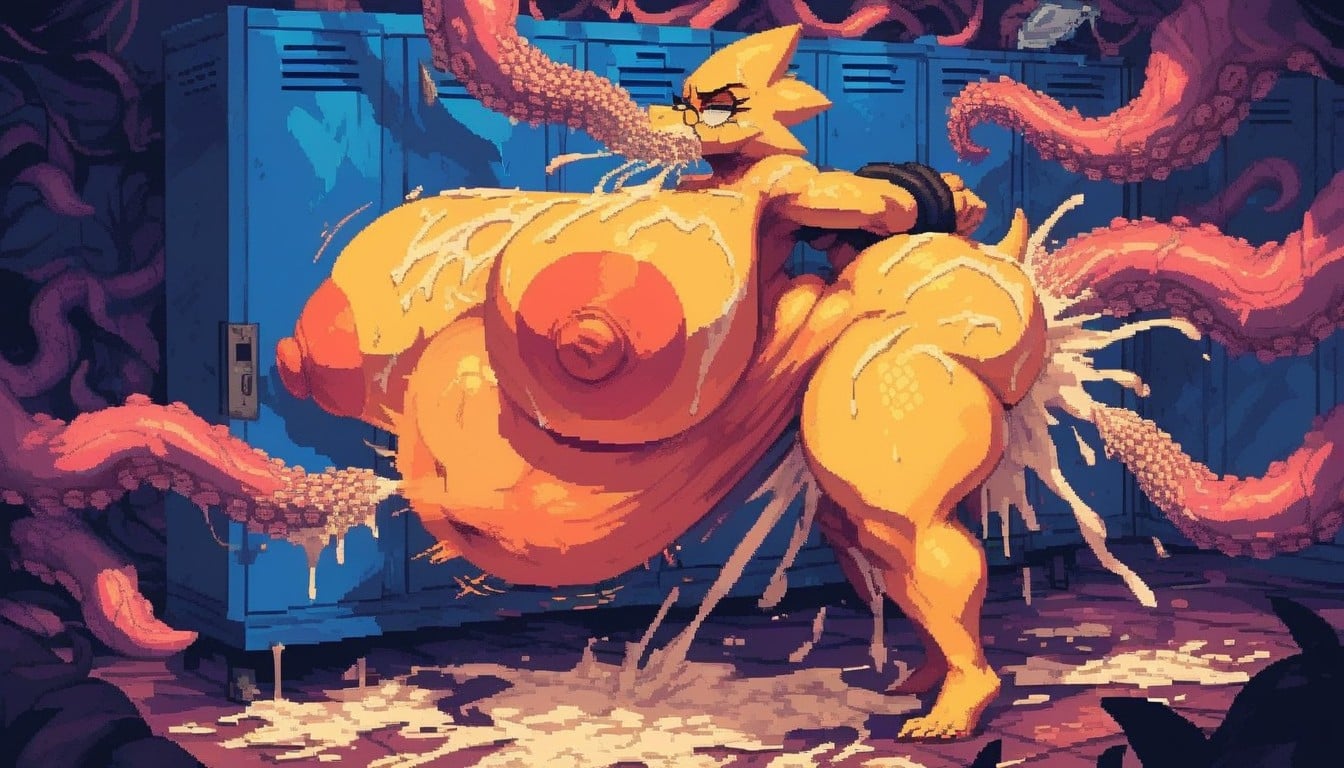 Obese, Messy Creampie, Yellow Skin Porno IA Furry