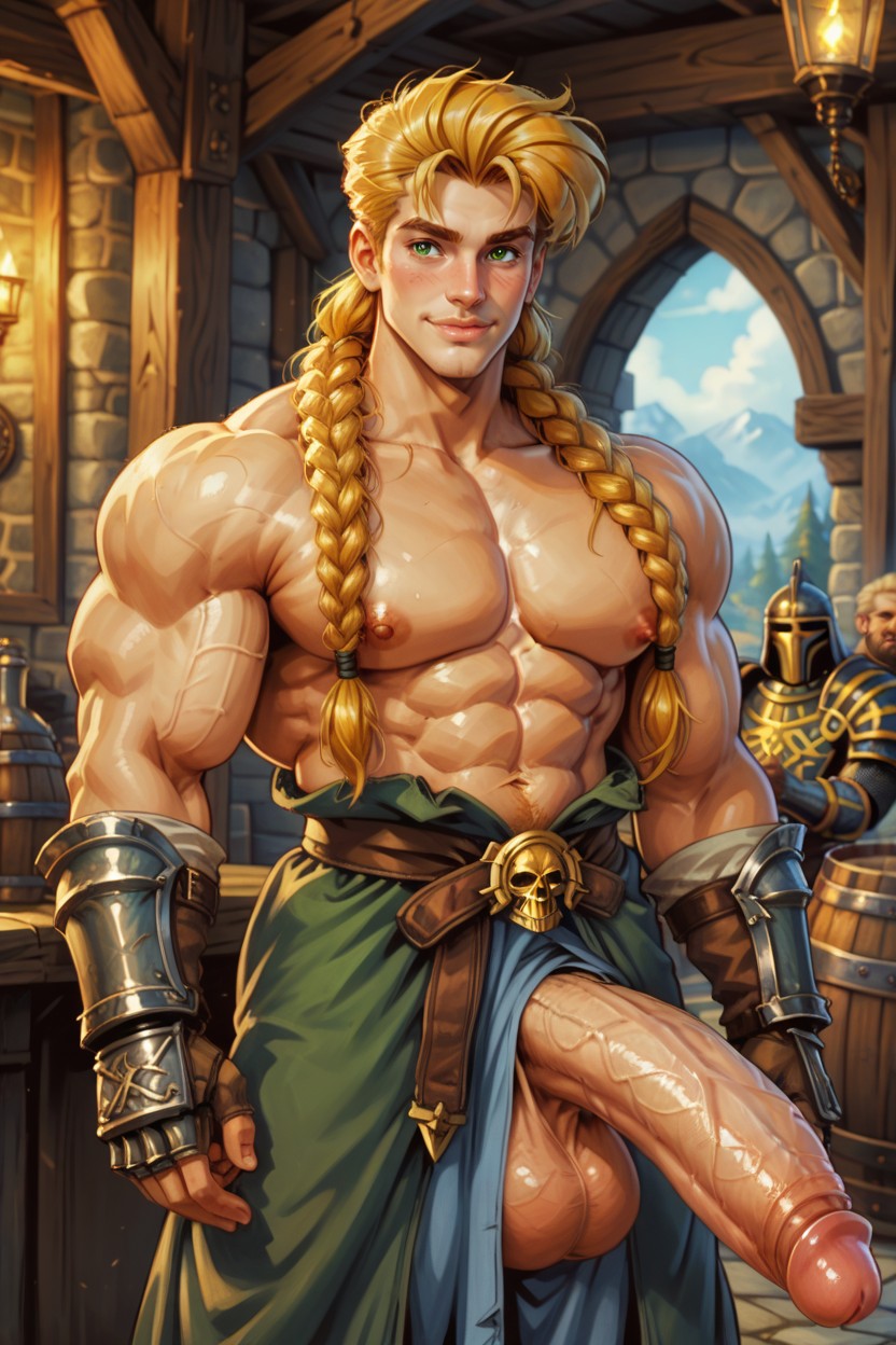 Heavy Balls, Huge Pecs, Heroic Fantasy AI Gay Porn