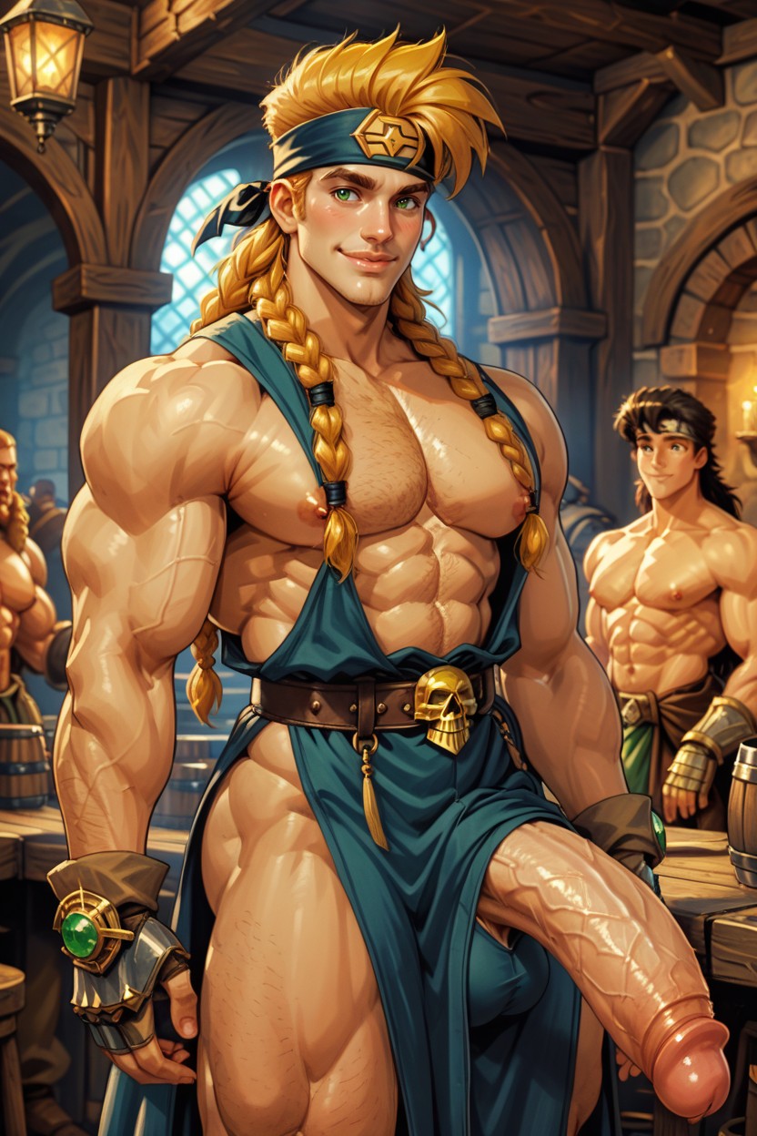 Massive Nipples, Medieval, Lean Waist AI Gay Porn