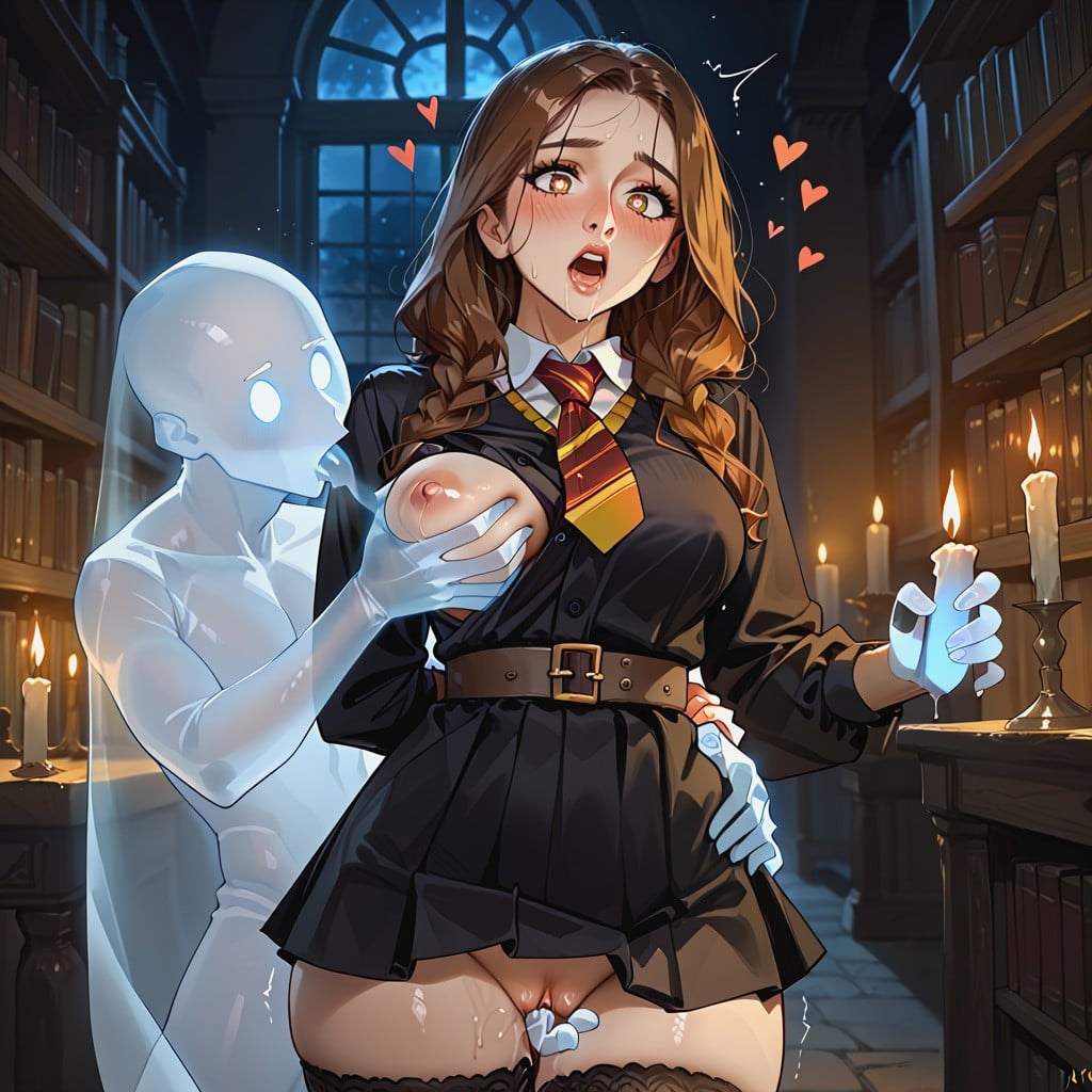 Hermione From Harry Potter, Horny, Nursing Handjob Hentai AI Porn