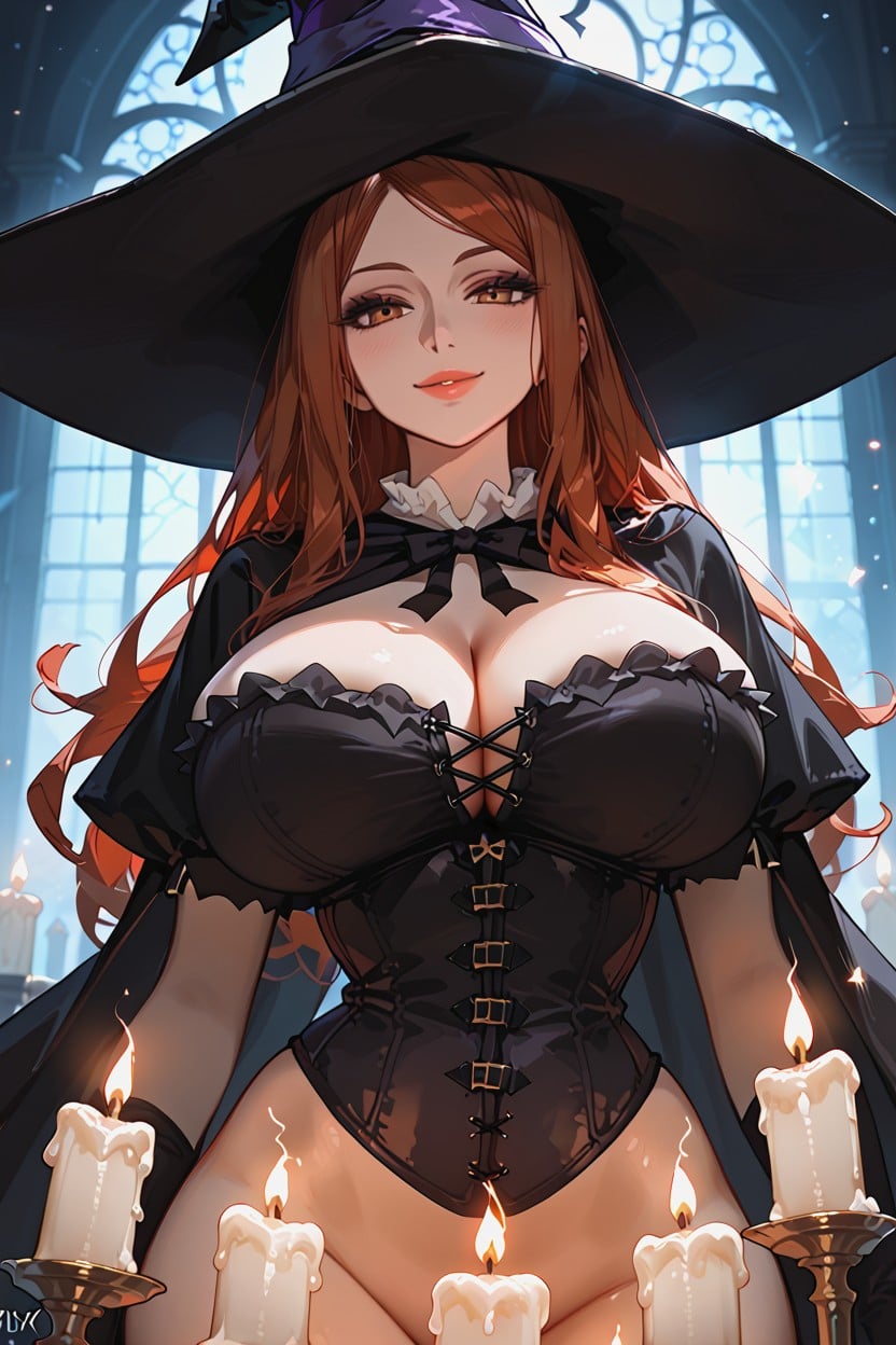 Erotic Magic Aura, Bokeh, Cleavage Hentai AI Porn