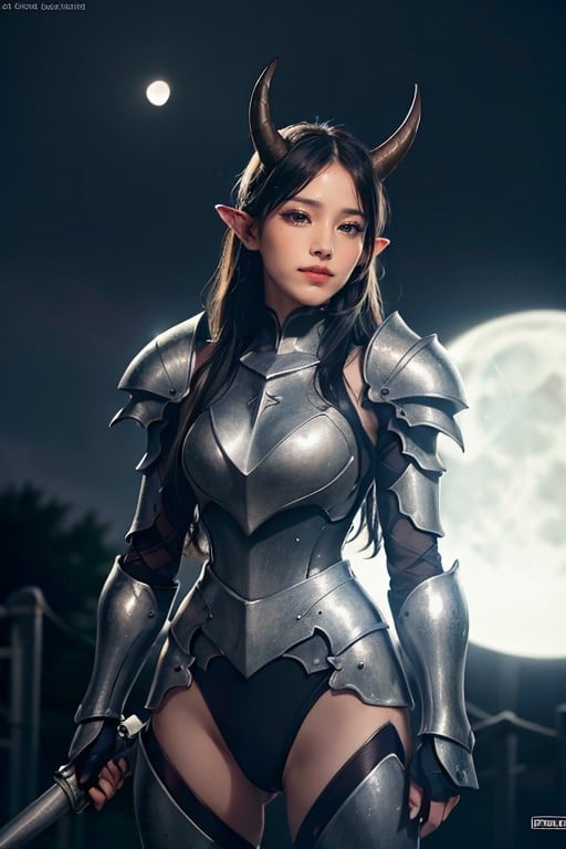 Cold Moonlight, Raining, Elf Ears AI Porn