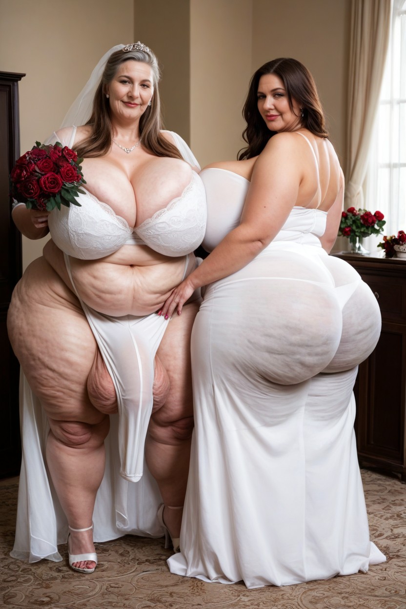 Long Dress, Grandma Is Bigger, Ssbbw AI Porn