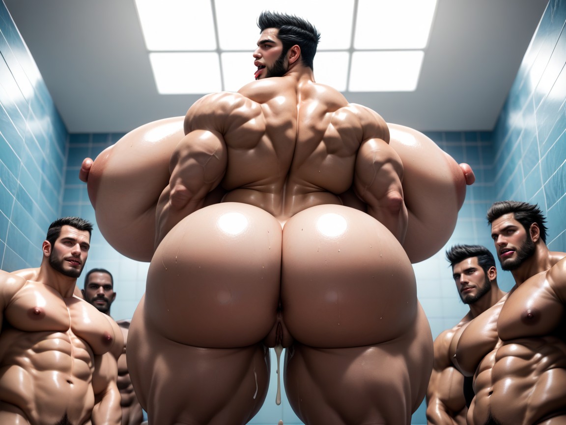 Black Hair, Extremely Large Ass, Rear View AI Porn