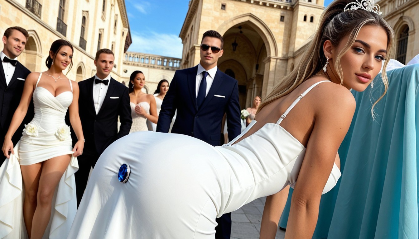 Butt Plug, Breasts Exposed, Ultra Wide Angle AI Porn
