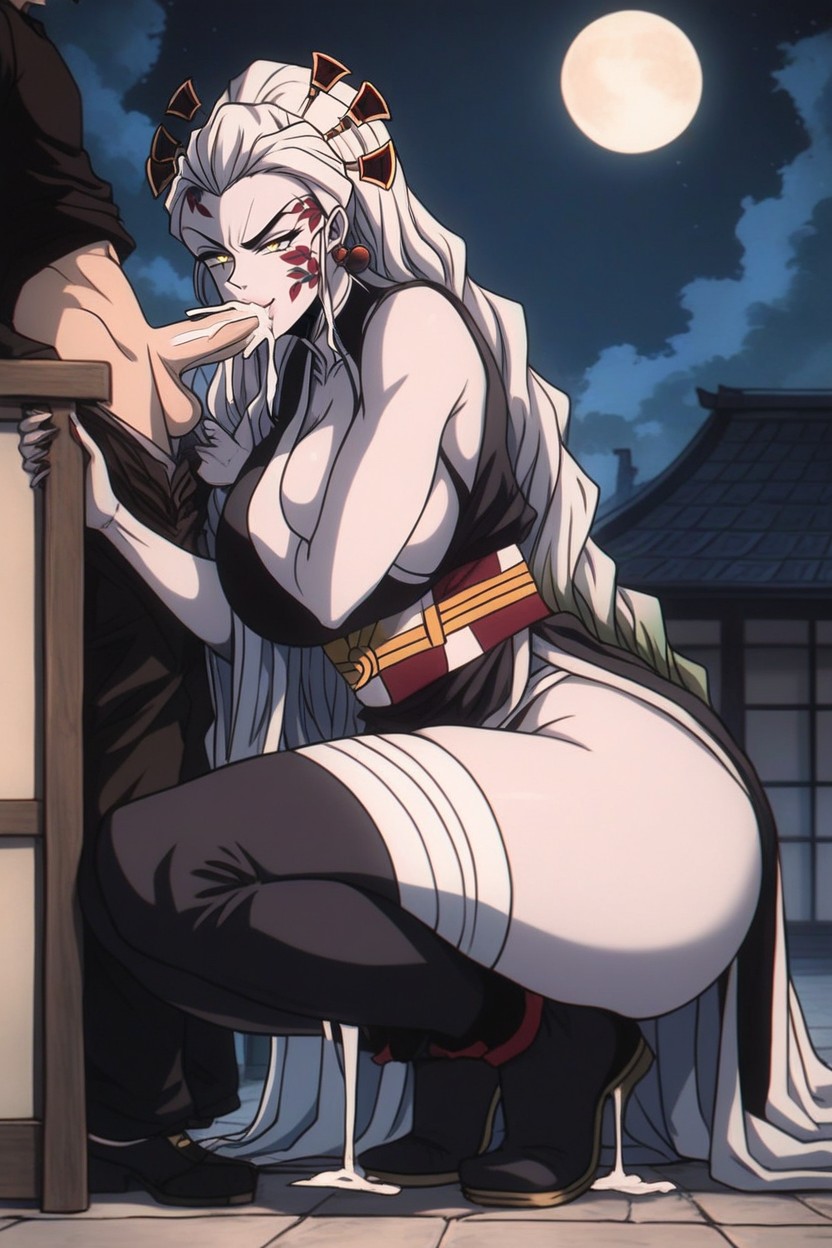 Long Hair, Deepthroat, Pale White Skin AI Porn