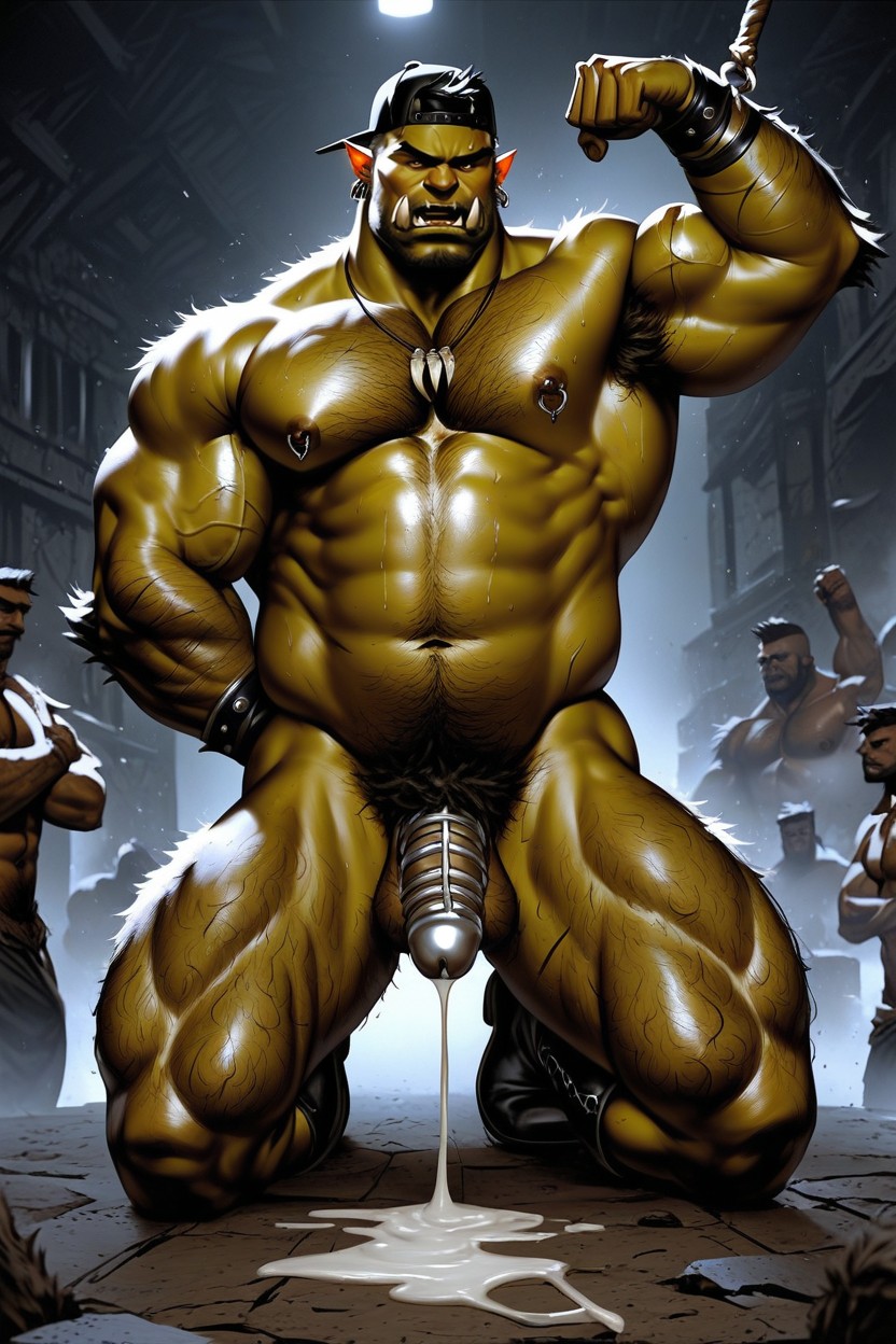 Step Step Dad Bod, Tattoo, Big Orc Cock AI Gay Porn