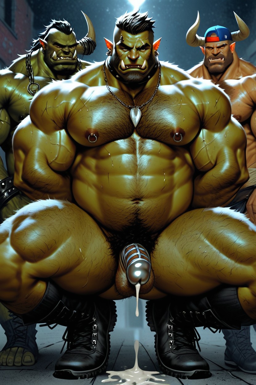 Hairy Chest, Grinning, Hairy Balls AI Gay Porn