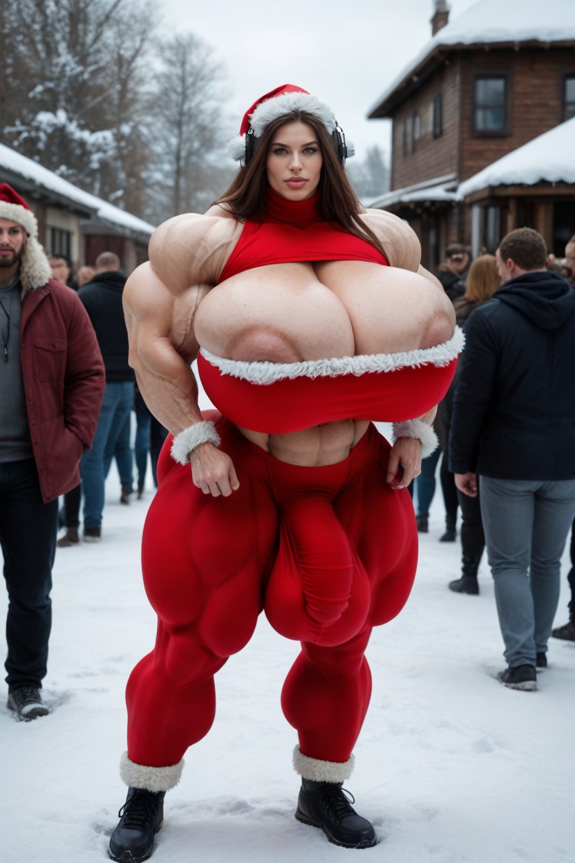 Hyper Massive Muscles, Noël, Full Body Porno IA transsexuelle