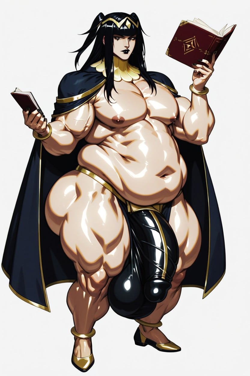 Black Lipstick, Toned Pecs, Specular AI Gay Porn