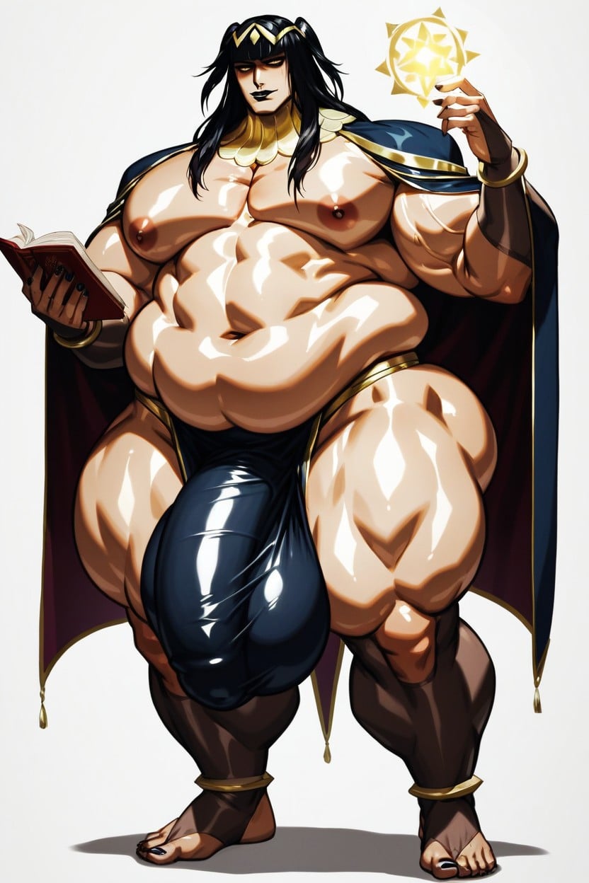 Hyper Gigantic Long Cock Bulge, Thick, Large Eyes AI Gay Porn