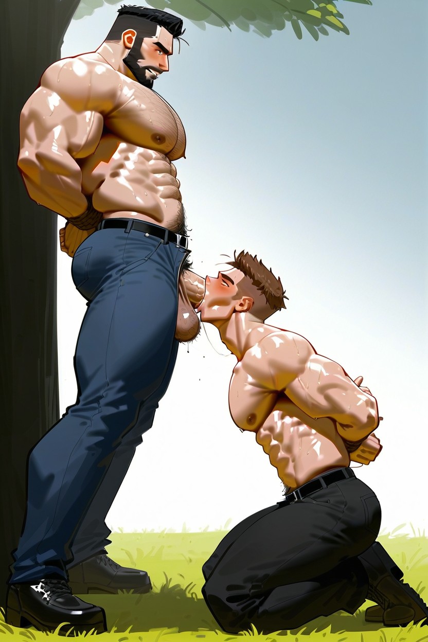 Gay Sex, Jeans Down, Blowjob AI Gay Porn