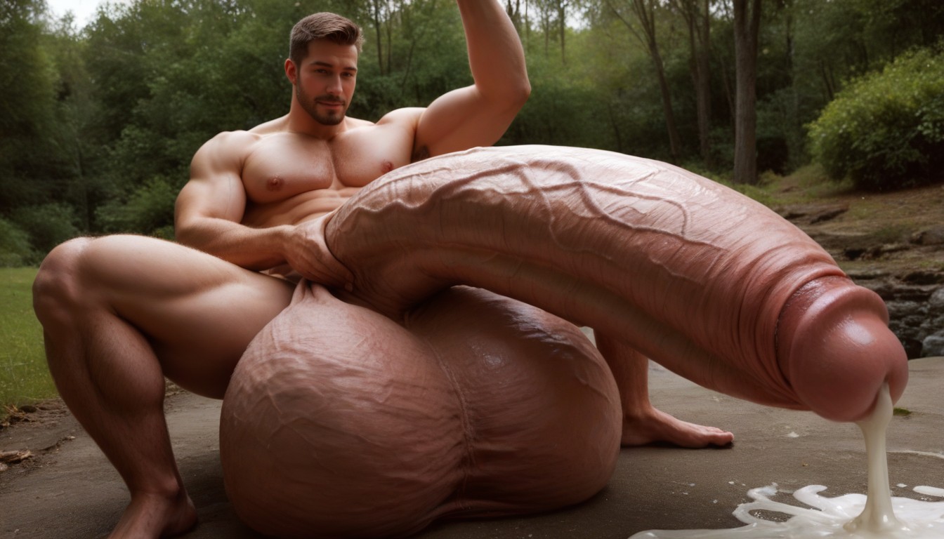 Hyper Gigantic Balls, Hdr, Balls Resting On Ground AI Porn