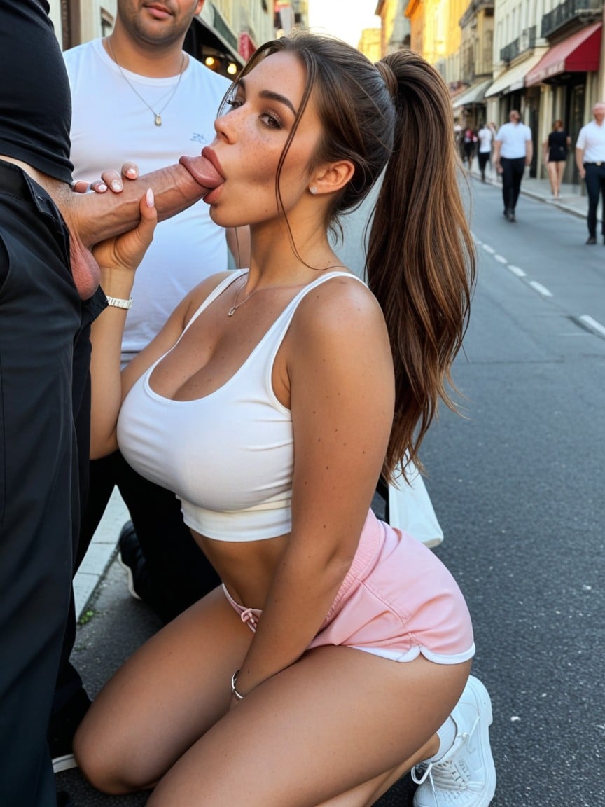 Cutest Face, Many People Around, Beautiful AI Porn