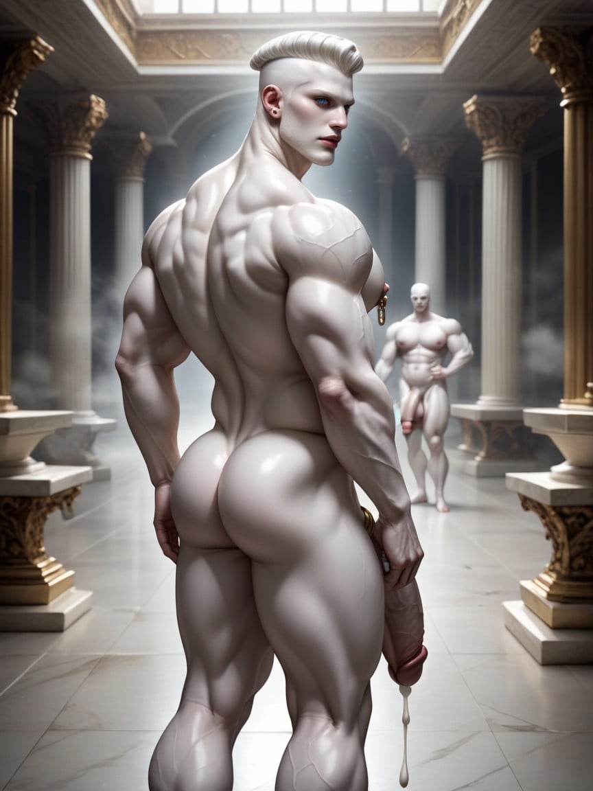 Side View, Big Feet, Huge Man Boobs AI Gay Porn