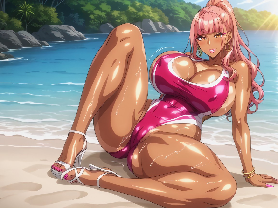 Caramel Pink Hair, High Resolution, 18+ Hentai AI Porn