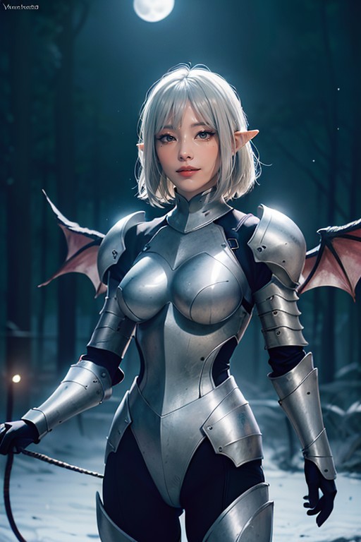 Close Up Vagina, Black Plain Background, Full Plate Armor AI Porn