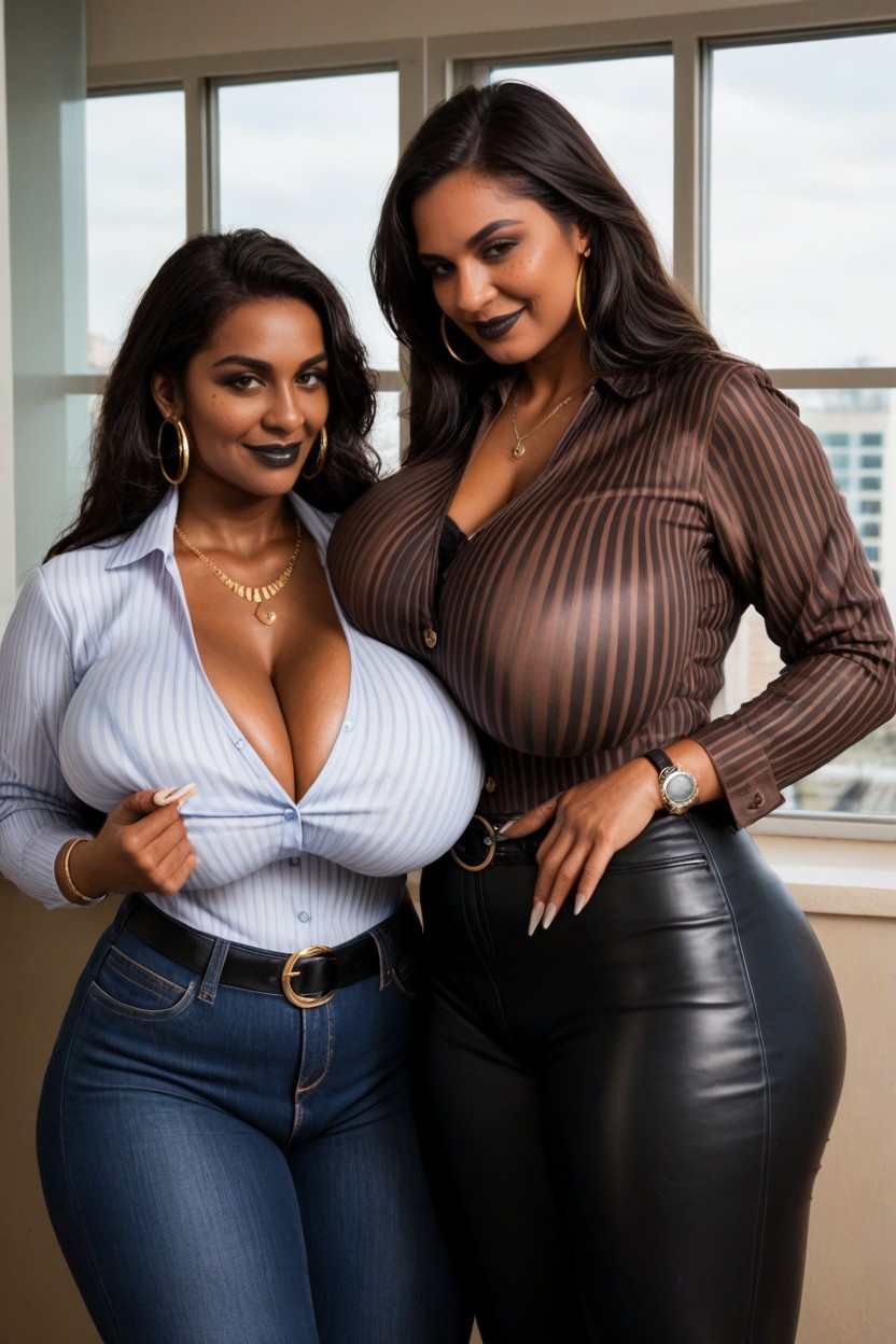 Seductive Faces, Covered Breasts, Freckles On All Body Shemale AI Porn