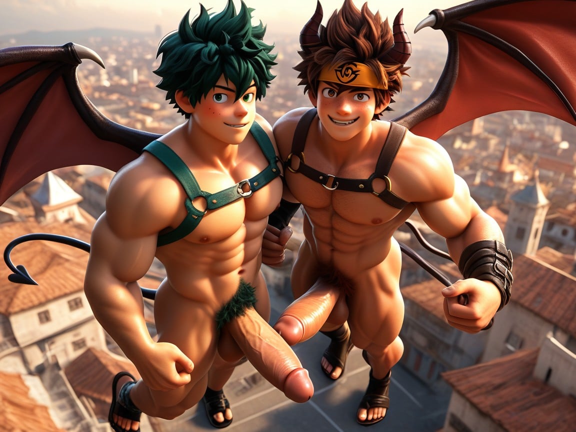 Athletic Body, Smooth Skin, Identical Twins AI Gay Porn