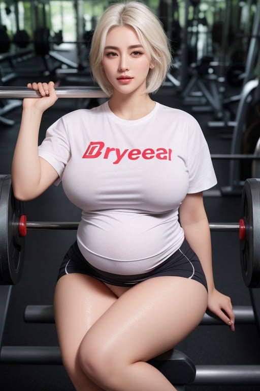 Gigantic Breasts Bigger Than Her Body, Hourglass, Romantic Asian AI Porn