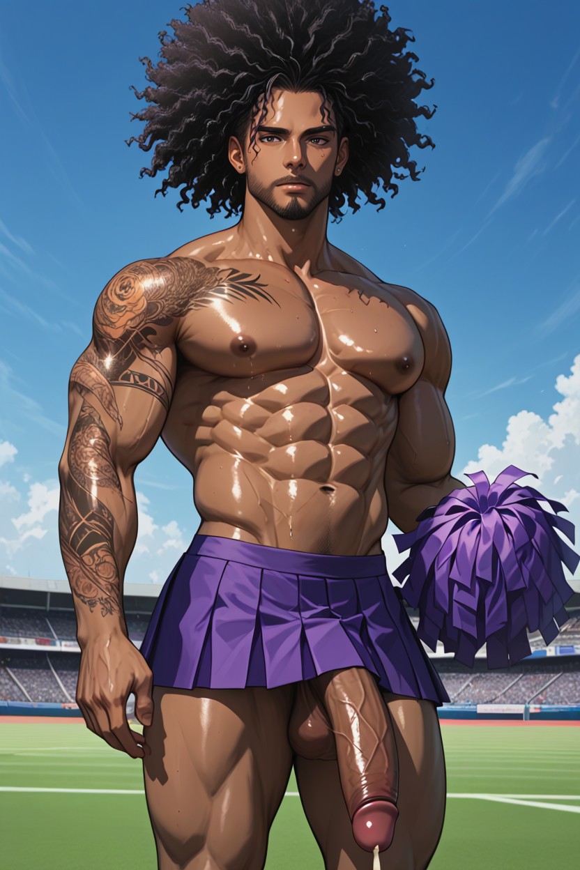 Exposed Cock, Afro, 25+ AI Gay Porn