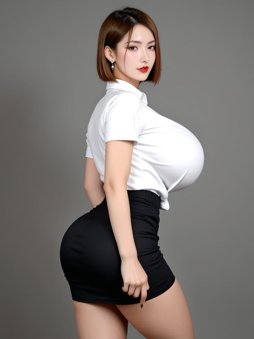 Nobara Kugisaki From Jujutsu Kaisen, Grinning, Black High Heel 아시아 AI 포르노