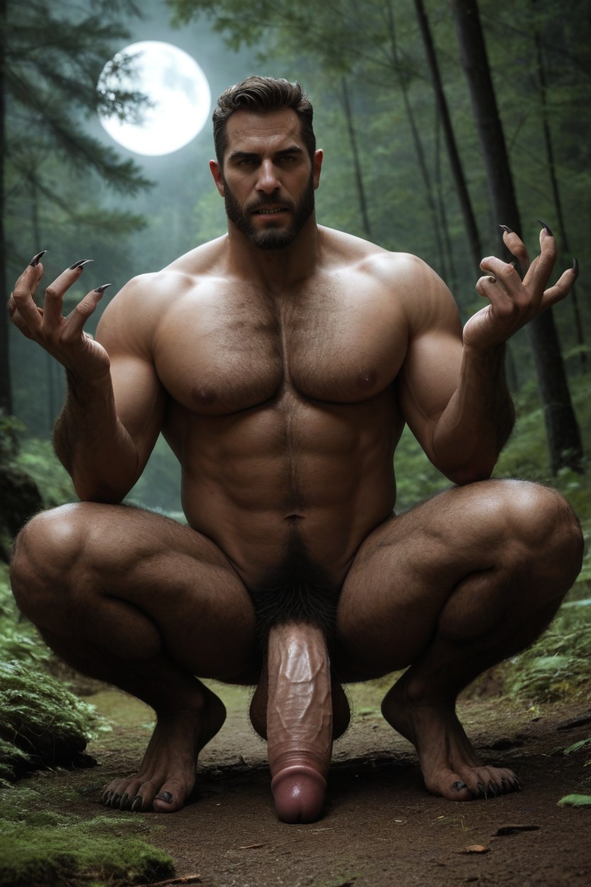 Forest, Thick Pubic Hair, 18+ AI Gay Porn