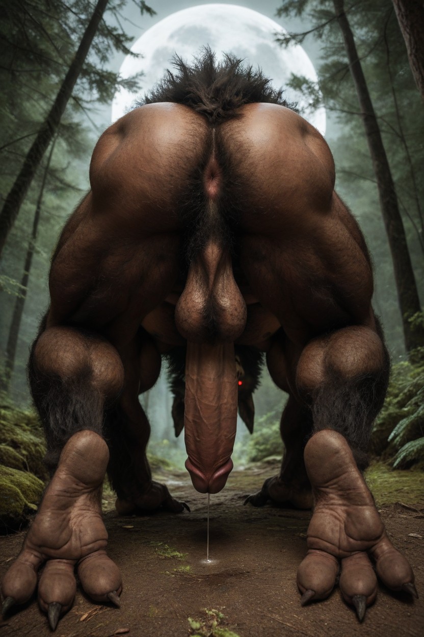 Hairy Balls, Full Body, Front View AI Gay Porn