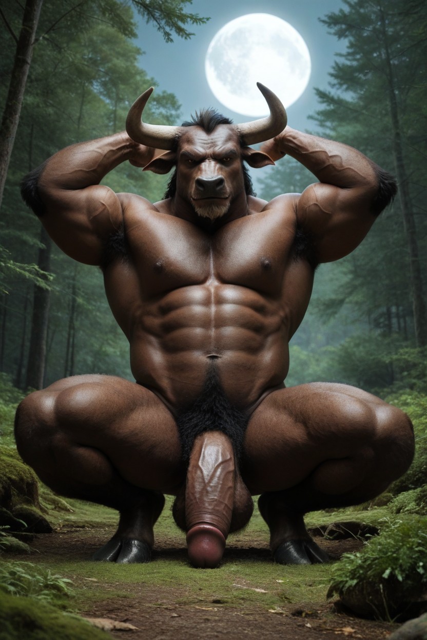 Massive, Kneeling, Skinny AI Gay Porn