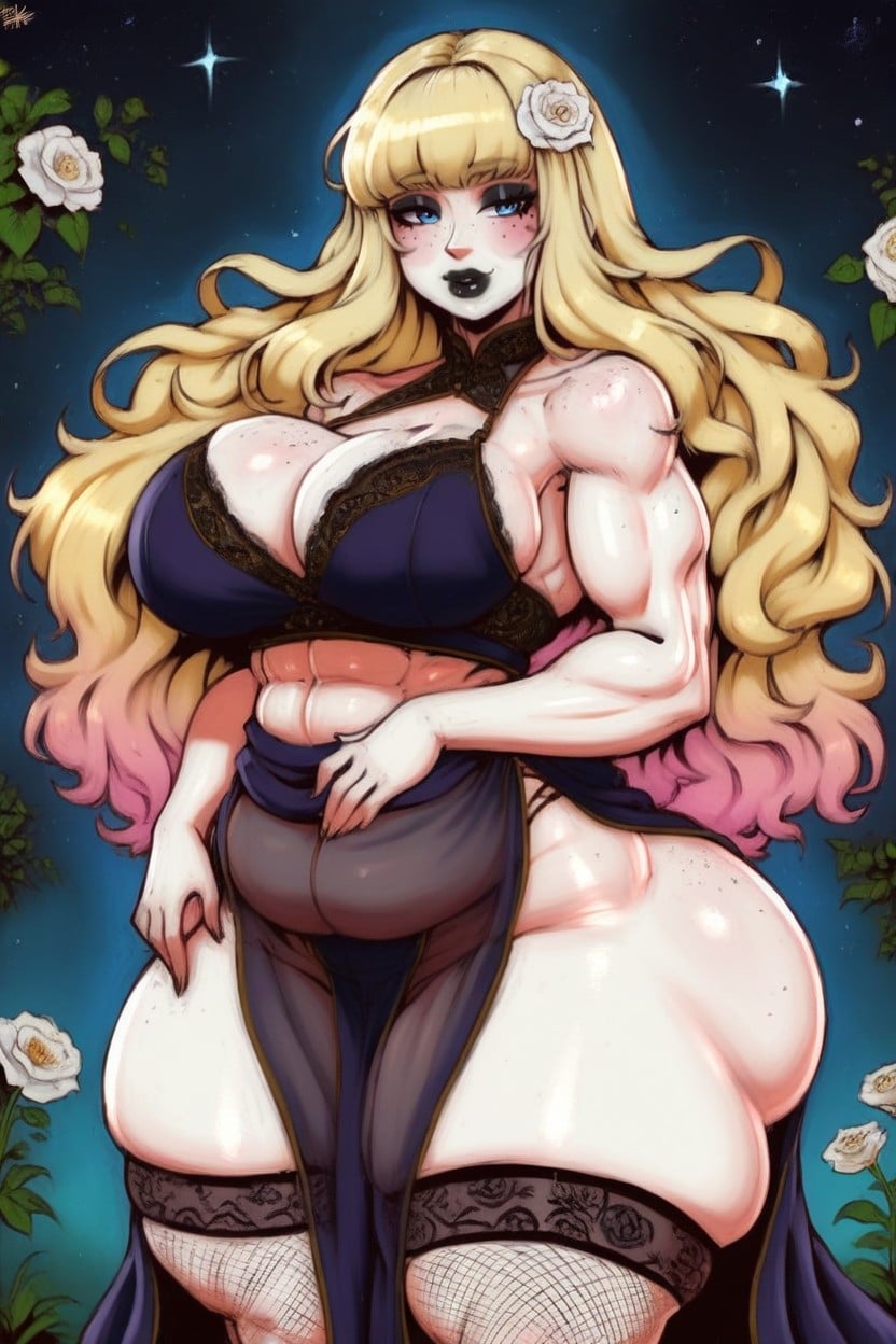 Body With Visible Ribs, White Woman, Fit AI Porn