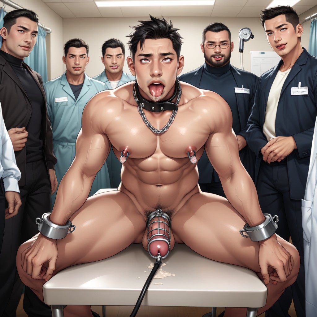 Eyes Rolling Back, On Examination Table, Fucked From Behind AI Gay Porn