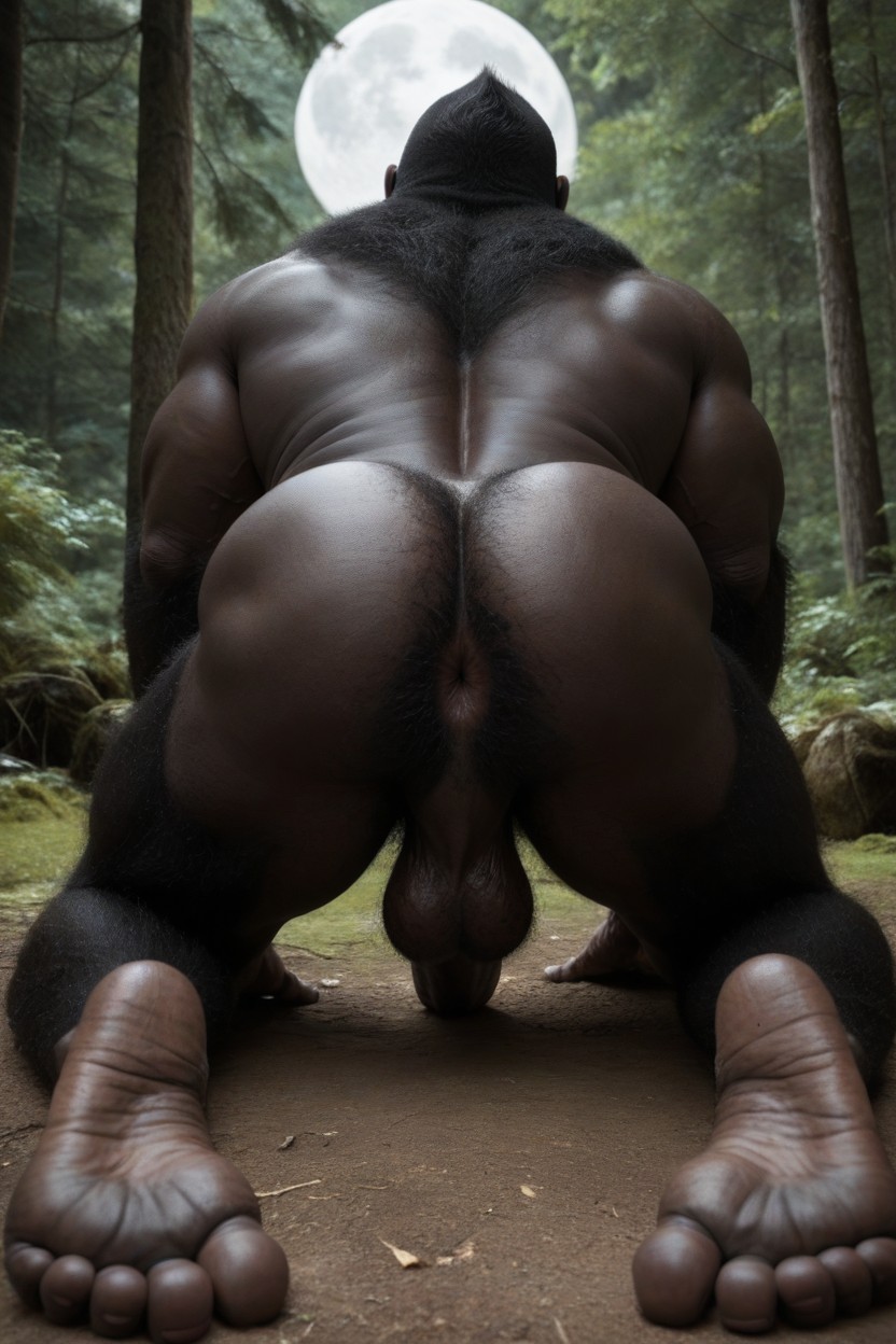 Hairy Asshole, Massive, Hairy Balls AI Gay Porn