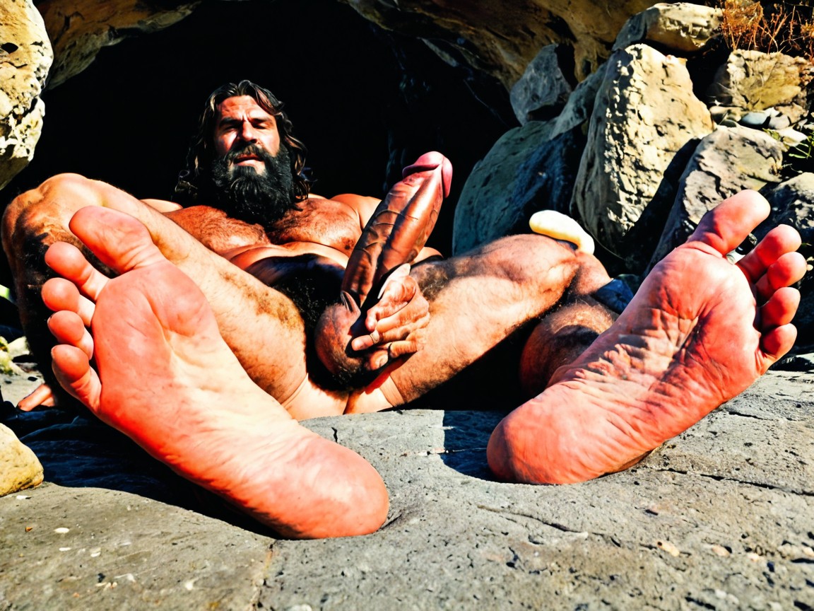 Nude, Uncut Cock, Long Hair AI Gay Porn