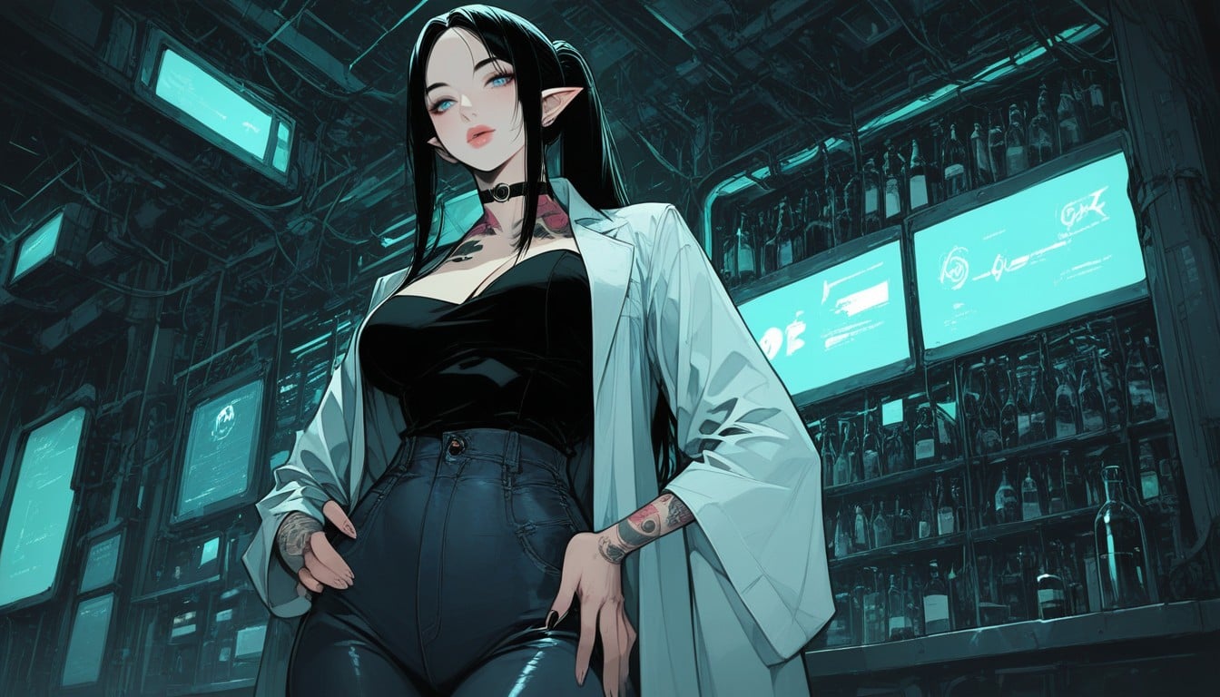 Ultra Detailed, Nighttime, Pointed Ears Hentai AI Porn