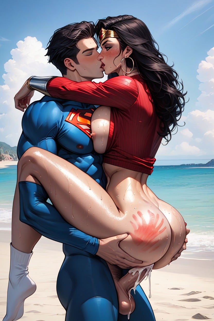 Kissing, Wide Hips, Perky Boobs AI Porn