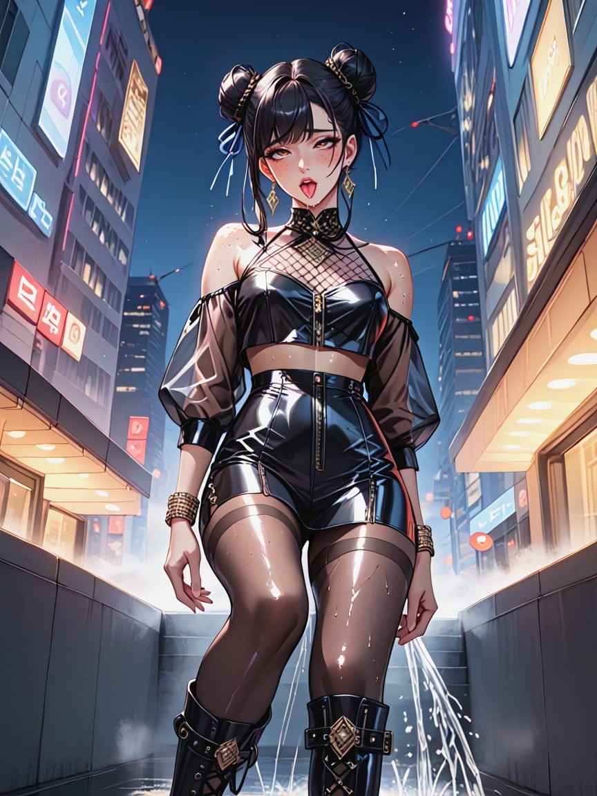 High Resolution, Extreme Amount Of Oil, Extremely Oiled Clothes Hentai AI Porn