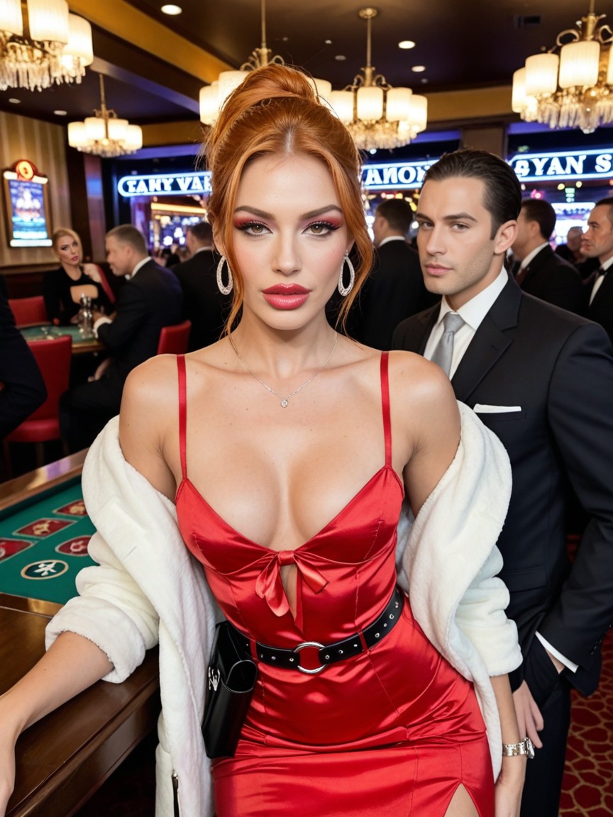Cocktail On Table, Face, Bimbo AI Porn