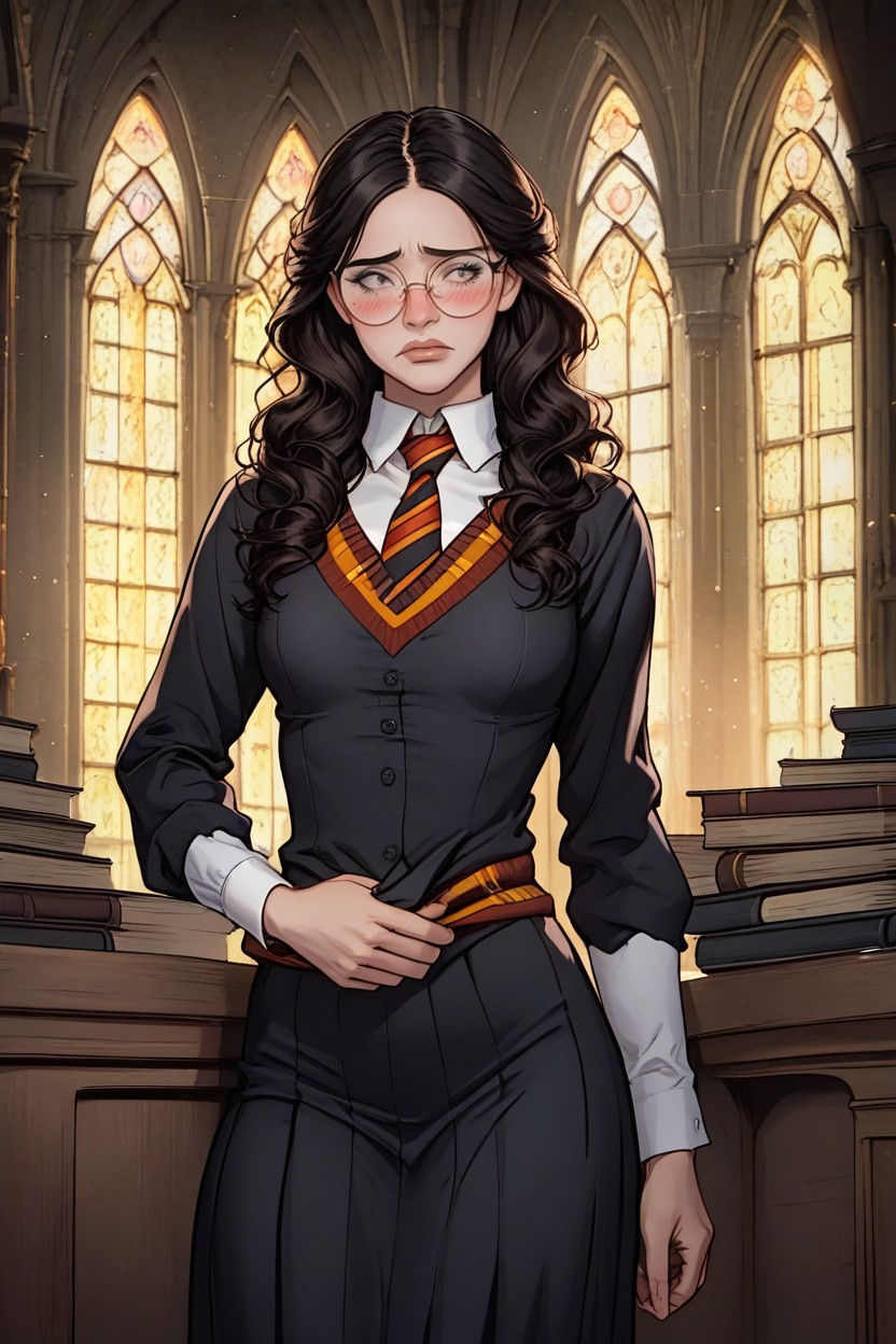 Palace Background, Genderbent Harry Potter, Fully Covered AI Porn