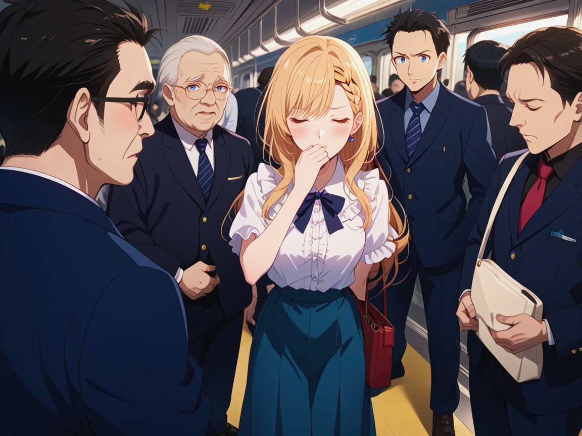 Top Down, Train Jam Packed, Rush Hour Hentai AI Porn